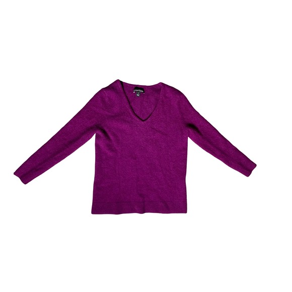 41 Hawthorn Sweaters - 100% Cashmere Womens Purple V Neck Sweater Hawthorn Size Medium